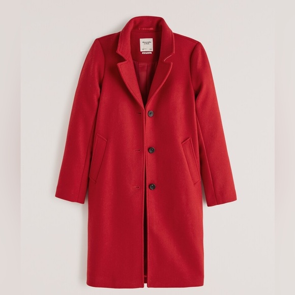 Abercrombie & Fitch Wool-Blend Dad Coat - Picture 2 of 8